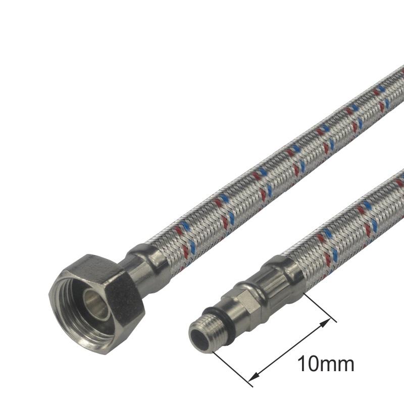 Klum Pripojovacie hadice 8x12, FxM10, 3/8 "x M10 x 10mm, 25 cm, nerez opletenie CR349C
