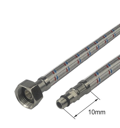 Klum Pripojovacie hadice 8x12, FxM10, 3/8 "x M10 x 10mm, 25 cm, nerez opletenie CR349C