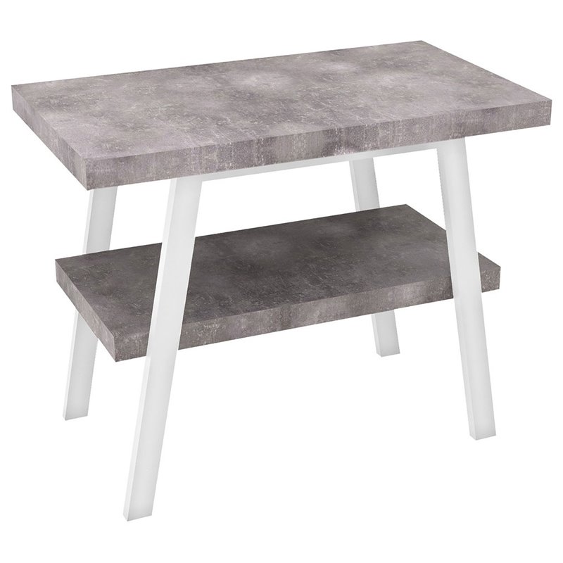 Sapho TWIGA umývadlový stolík 100x72x50 cm, biela matná/Cement VC442W-100-7