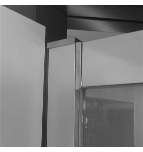 Mereo Sprchové dvere, LIMA, dvojdilene, zasúvacie,  100 cm, chróm ALU, sklo Číre CK80403K