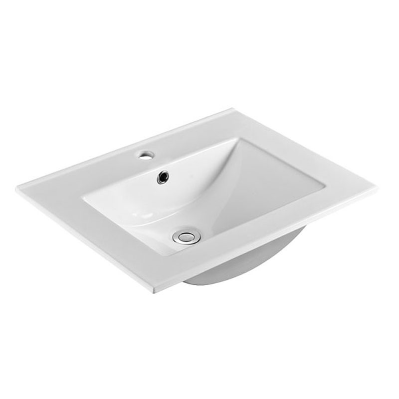 Mereo Mailo, kúpeľňová skrinka s keramickým umývadlom, biela, 2 zásuvky, 610x700x480 mm CN510