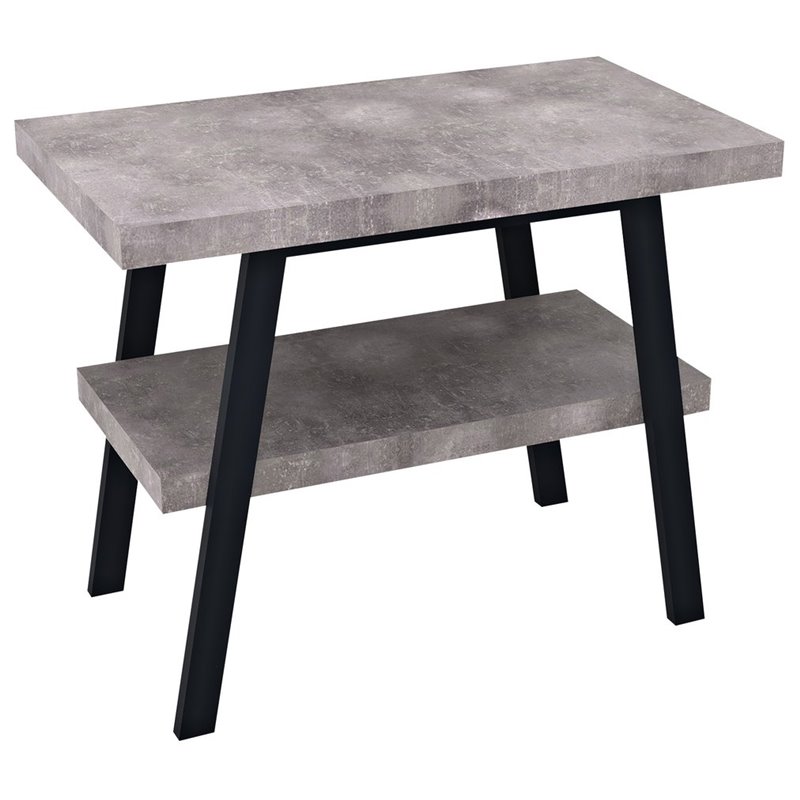 Sapho TWIGA umývadlový stolík 100x72x50 cm, čierna matná/Cement VC442-100-7