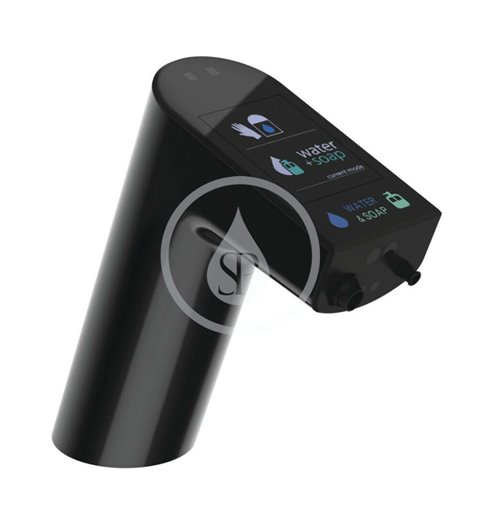 Ideal Standard Senzorová umývadlová batéria s integrovaným dávkovaním mydla, čierna Intellimix A7488B3