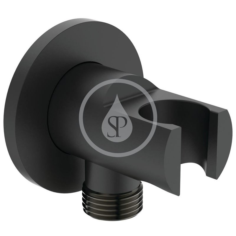 Ideal Standard Držiak sprchy s prípojkou, čierna Idealrain BC807XG