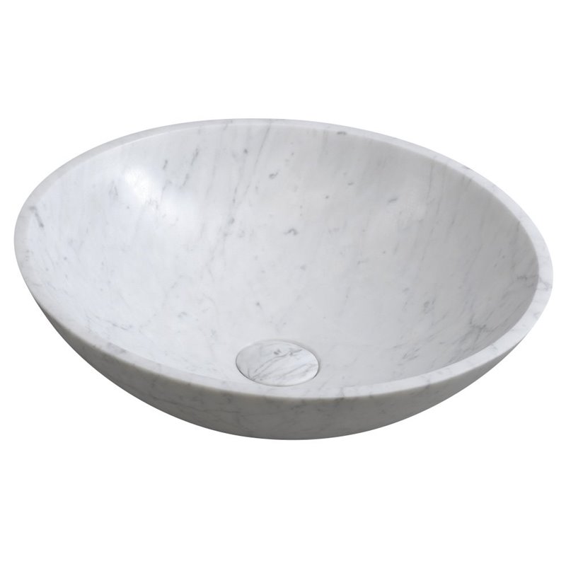 Sapho BLOK kamenné umývadlo 42x14 cm, biela carrara 2401-42
