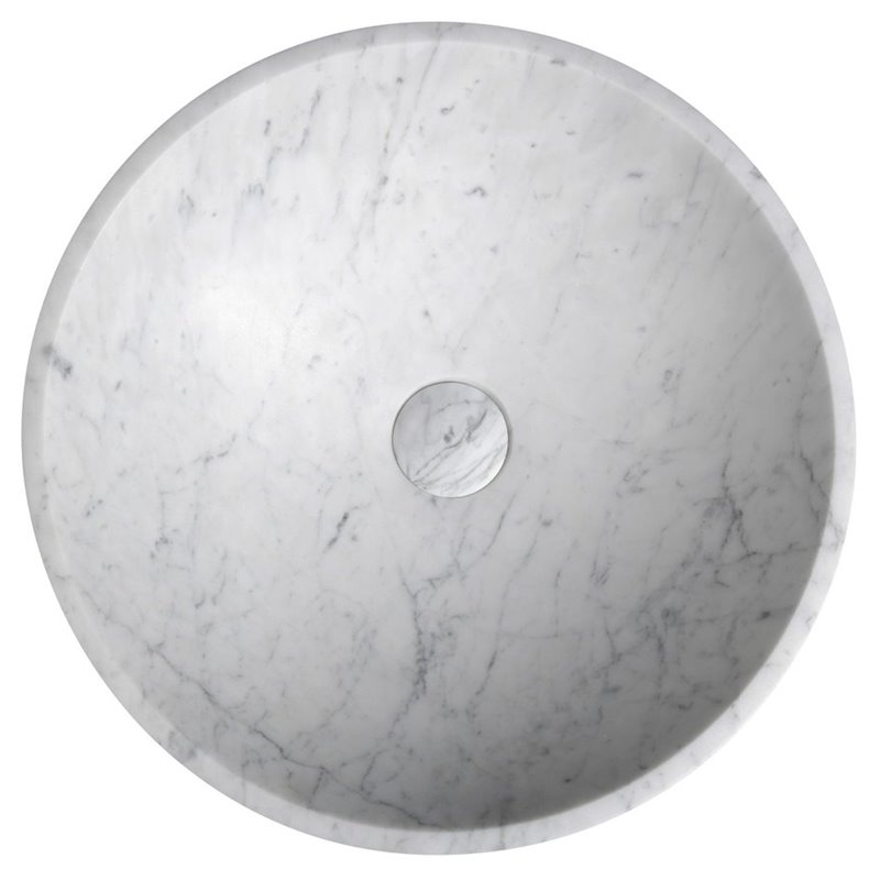 Sapho BLOK kamenné umývadlo 42x14 cm, biela carrara 2401-42