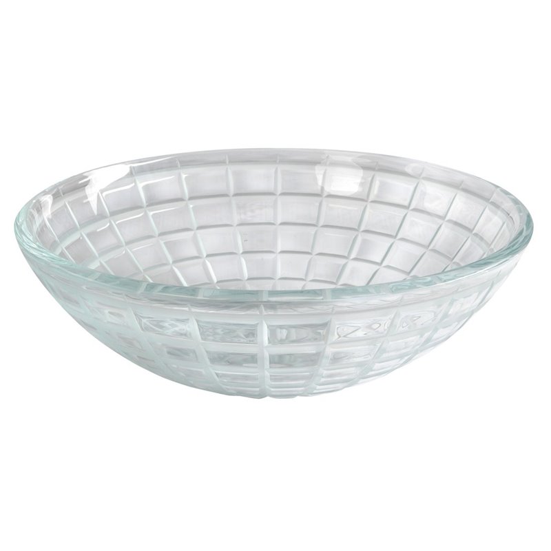 Sapho TOSEMI sklenené gravírované umývadlo, priemer 42 cm, čirá TY153