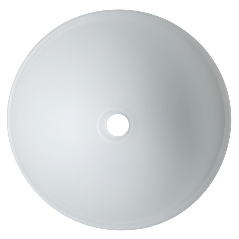 Sapho TELICA sklenené gravírované umývadlo, priemer 42 cm, biela TY181W
