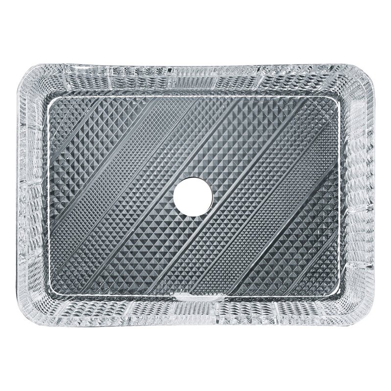 Sapho NARVA sklenené gravírované umývadlo, priemer 44,5 cm, čirá TY227
