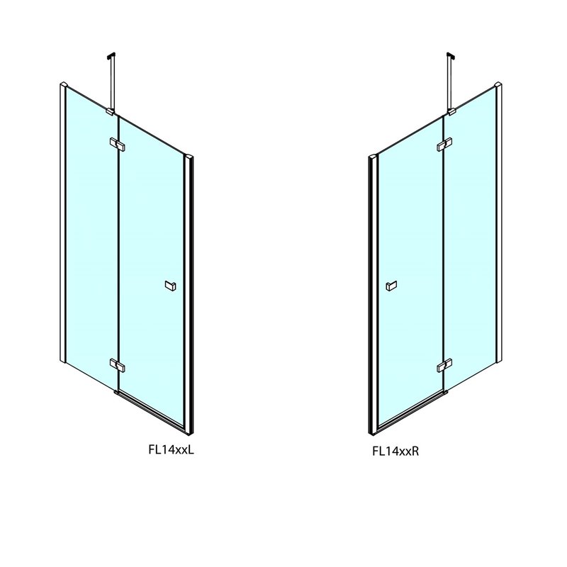Polysan FORTIS LINE sprchové dvere do niky 1300 mm, číre sklo, ľavé FL1413L