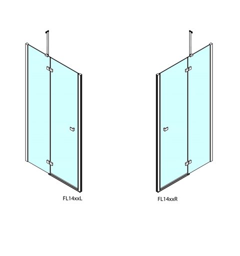 Polysan FORTIS LINE sprchové dvere do niky 1300 mm, číre sklo, ľavé FL1413L
