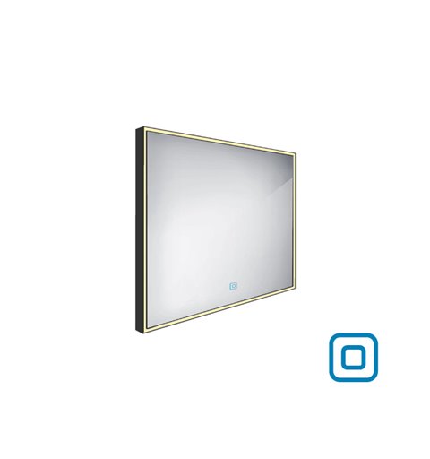 Nimco Černé LED zrcadlo 800x700 s dotykovým senzorem ZPC 13003V-90