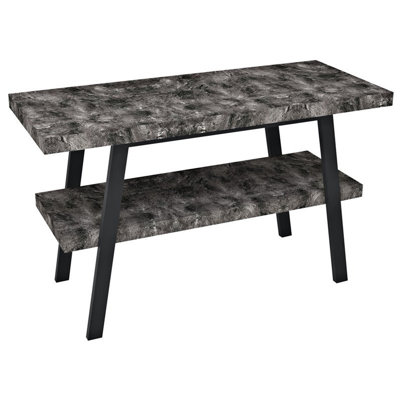 Sapho TWIGA umývadlový stolík 120x72x50 cm, čierna matná/štiepaný kameň VC453-120-9