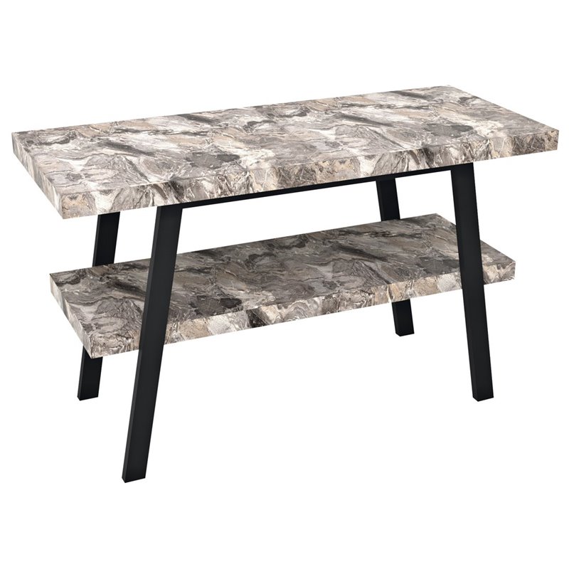 Sapho TWIGA umývadlový stolík 110x72x50 cm, čierna matná/šedý kameň VC453-110-10