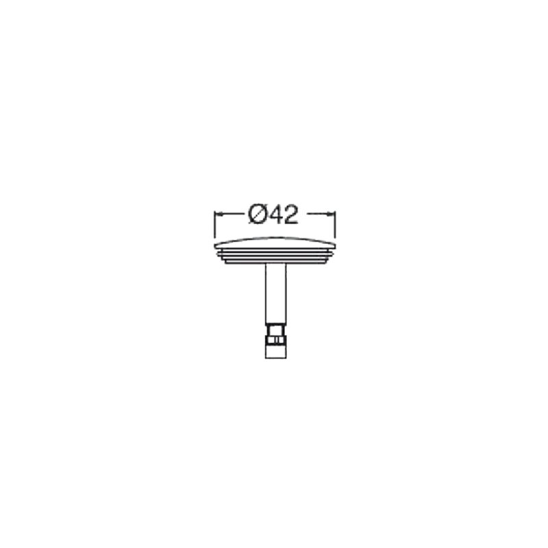 Silfra Náhradná mosadzná zátka k vaňovým súpravám, 42mm, chróm RI00551