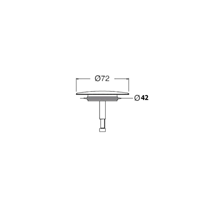 Silfra Náhradná mosadzná zátka k vaňovým súpravám, 72mm, chróm RI00651