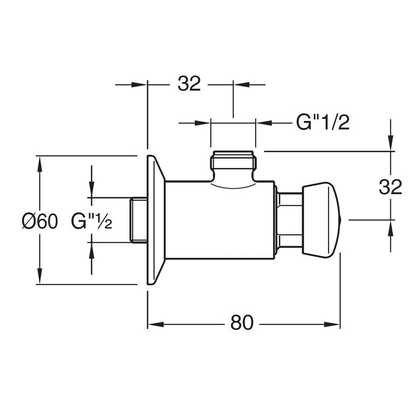 Silfra QUIK samouzatvárací nástenný sprchový ventil, chróm QK16051