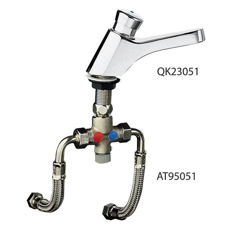 Silfra QUIK samouzatvárací stojánkový ventil na umývadlo, chróm QK23051