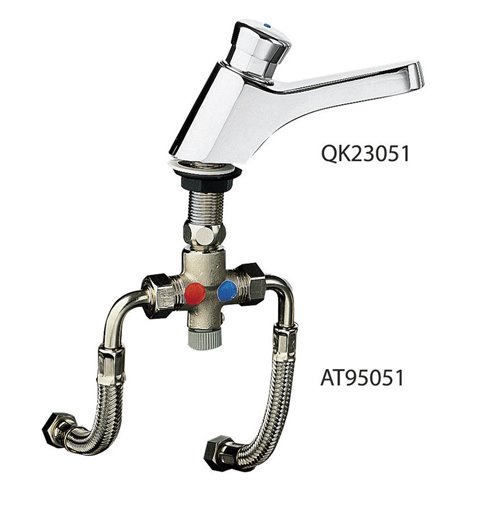Silfra QUIK samouzatvárací stojánkový ventil na umývadlo, chróm QK23051