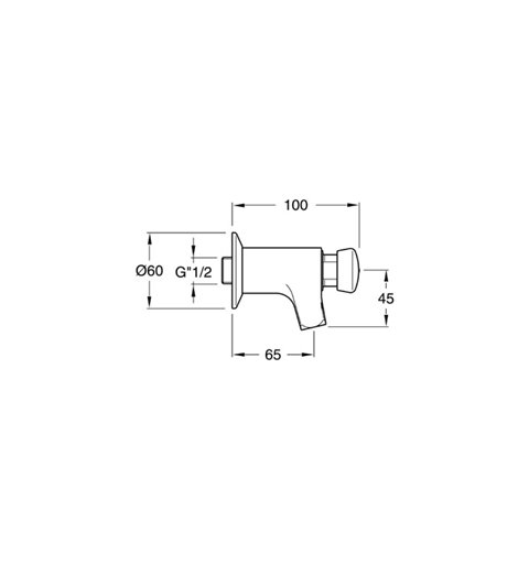 Silfra QUIK samouzatvárací nástenný ventil pre umývadlo, chróm QK23551