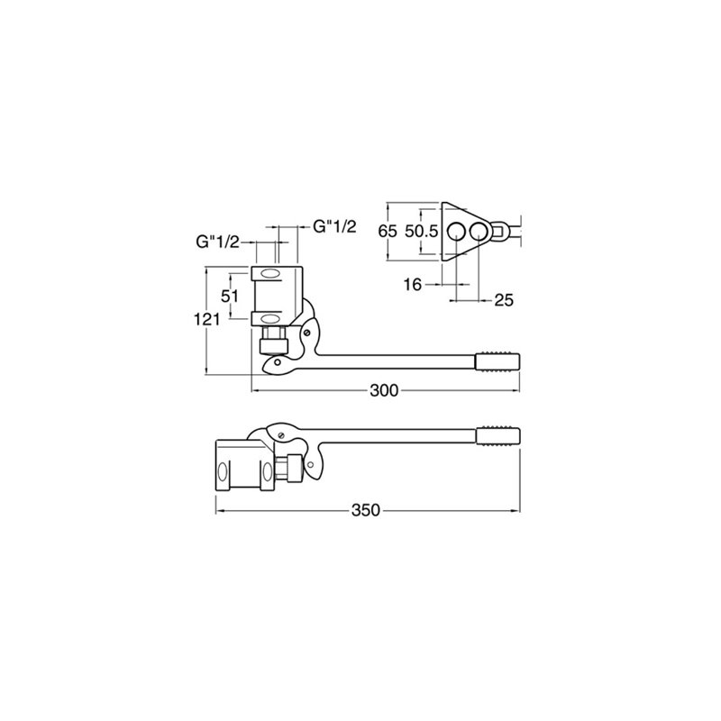 Silfra QUIK samouzatvárací ventil s pedálom, chróm QK40051
