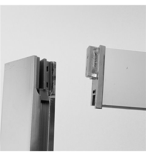 Mereo Sprchové dvere, LIMA, štvordilene, zasúvacie,  150 cm, chróm ALU, sklo Číre CK80453K