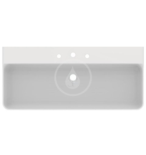 Ideal Standard Umývadlo na dosku 1000x450 mm, bez prepadu, 3 otvory na batériu, biela Conca Ceram T383601