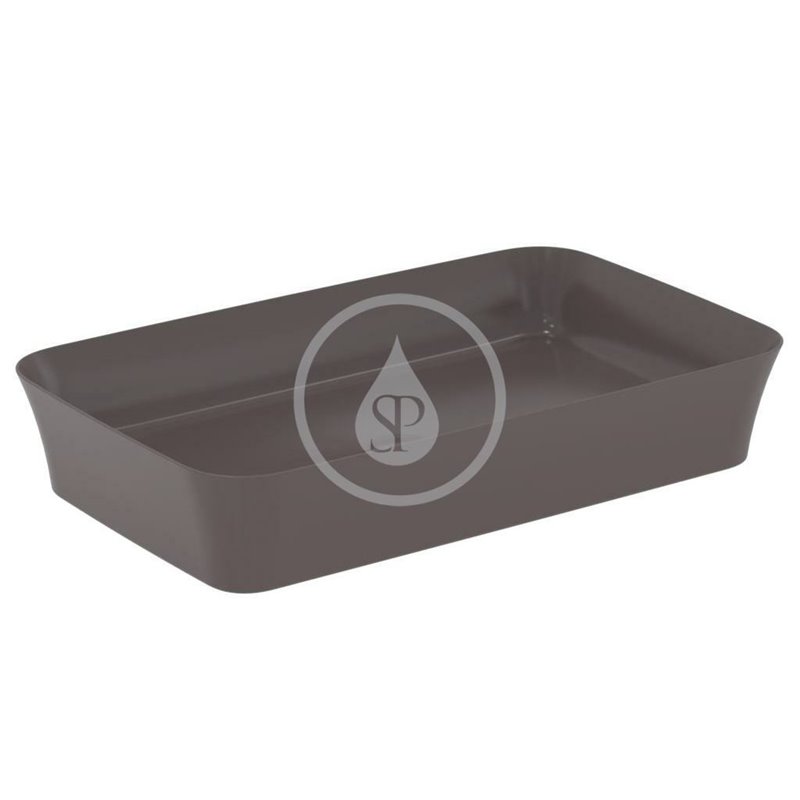 Ideal Standard Umývadlo na dosku, 650x400 mm, bez prepadu, slate grey Ipalyss E1886V5