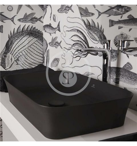 Ideal Standard Umývadlo na dosku, 550x380 mm, bez prepadu, matná čierna Ipalyss E2076V3