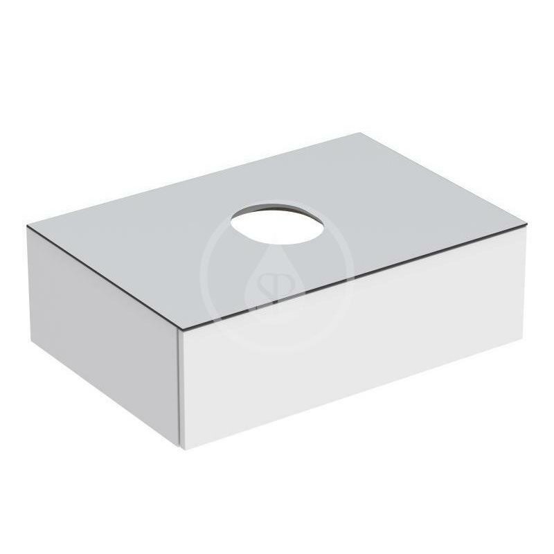 Geberit Umývadlová skrinka, 750x510x235 mm, 1 zásuvka a zápachová uzávierka, lesklá biela/matná biela VariForm 501.159.0