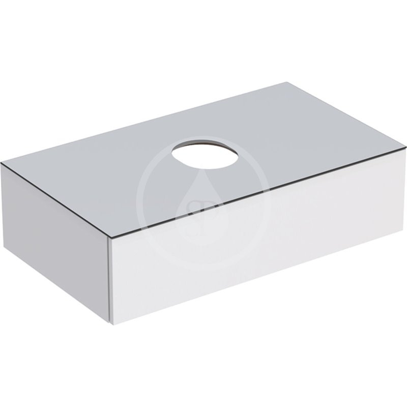 Geberit Umývadlová skrinka, 900x510x235 mm, 1 zásuvka a zápachová uzávierka, lesklá biela/matná biela VariForm 501.165.0