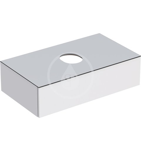 Geberit Umývadlová skrinka, 900x510x235 mm, 1 zásuvka a zápachová uzávierka, lesklá biela/matná biela VariForm 501.165.0