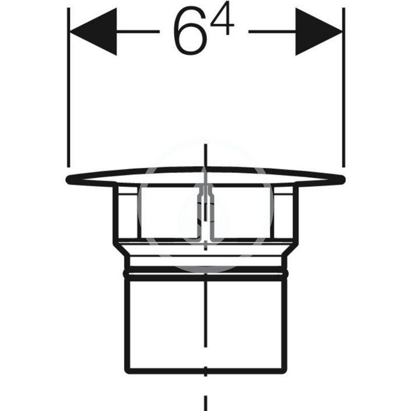 Geberit Kryt ventilu pre pripojenie umývadla Clou, lesklý chrómPríslušenstvo 241.993.21.1