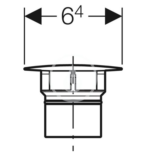 Geberit Kryt ventilu pre pripojenie umývadla Clou, lesklý chrómPríslušenstvo 241.993.21.1