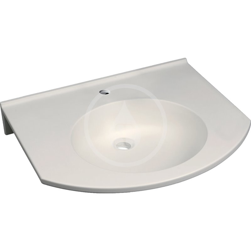 Geberit Umývadlo bezbariérové, 600x550x115 mm, bez prepadu, otvor na batériu, alpská biela Publica 402060016