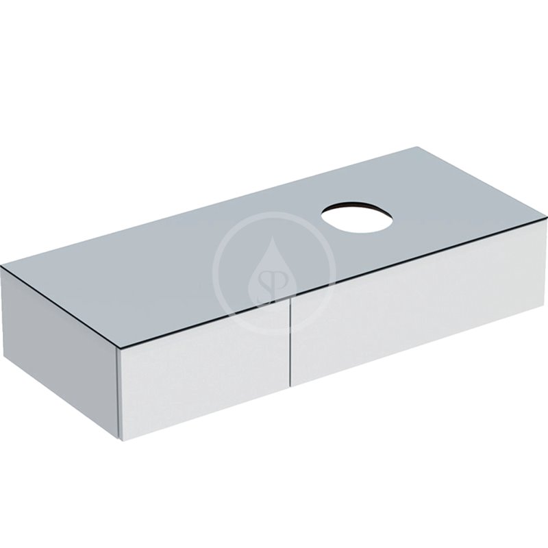 Geberit Umývadlová skrinka, 1200x510x235 mm, 2 zásuvky a zápachová uzávierka, lesklá biela/matná biela VariForm 501.171.