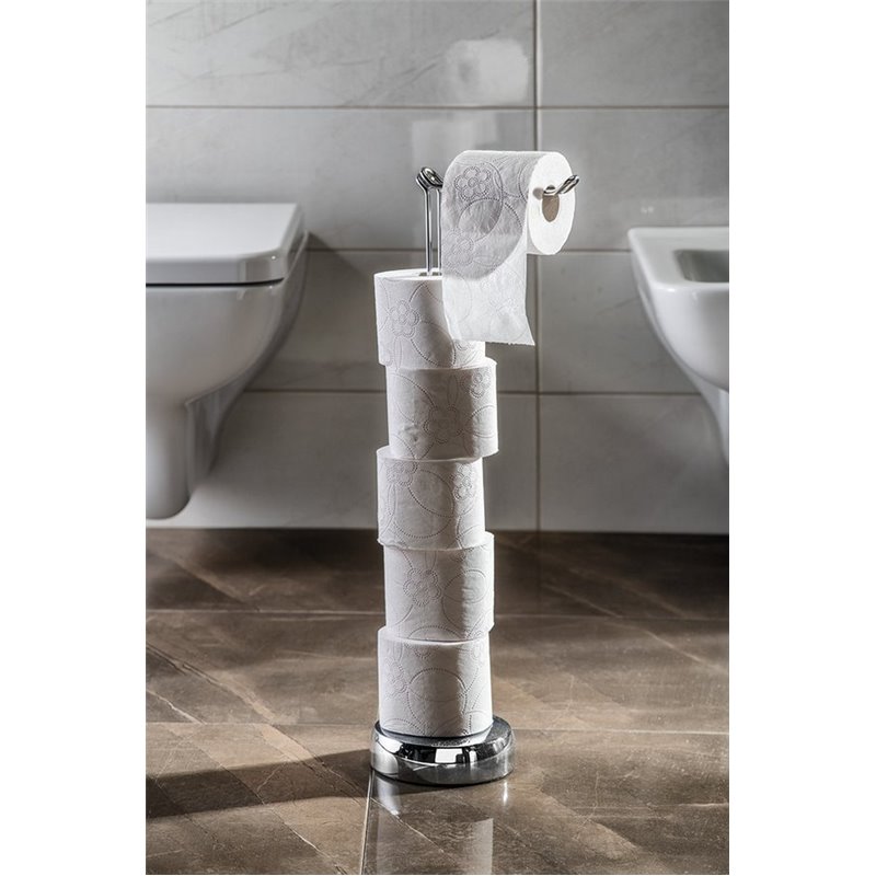 Aqualine MINU stojan na toaletný papier, rezervný s držiakom, chróm MU37