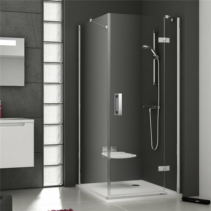 Ravak Bočná zástena k sprchovacím dverám 80x190 cm levá Ravak Smartline chróm lesklý 9SL40A00Z1