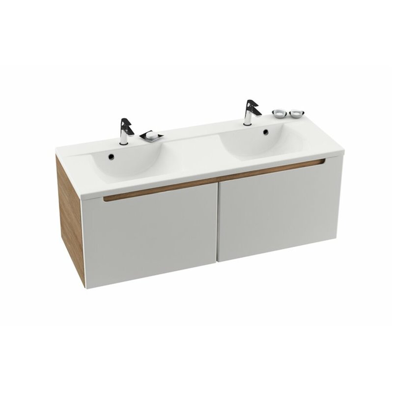 Ravak Kúpeľňová skrinka pod umývadlo Ravak Classic 130x49 cm cappuccino/biela X000000958