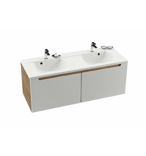 Ravak Kúpeľňová skrinka pod umývadlo Ravak Classic 130x49 cm cappuccino/biela X000000958