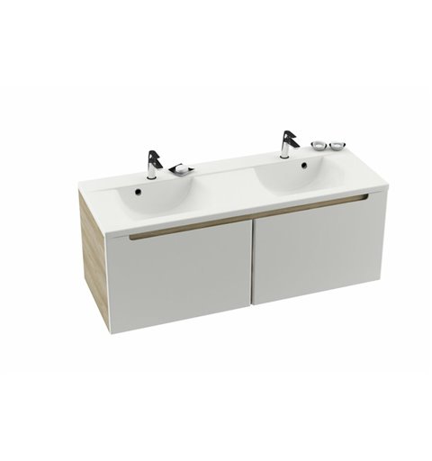 Ravak Kúpeľňová skrinka pod umývadlo Ravak Classic 130x49 cm latte/biela X000000943