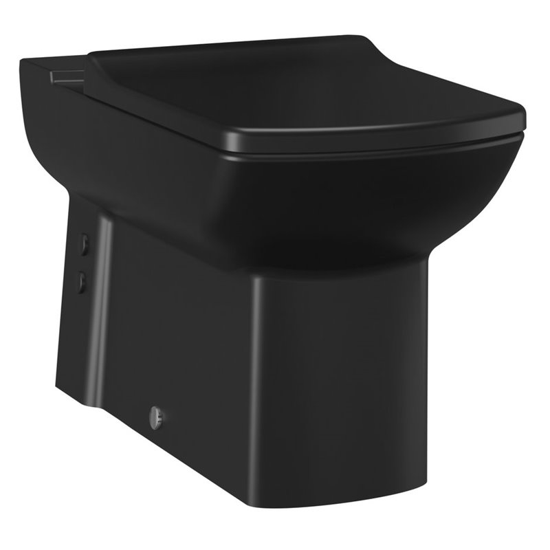Sapho LARA WC misa pre kombi, spodný / zadný odpad, čierna mat LR36011SM00E