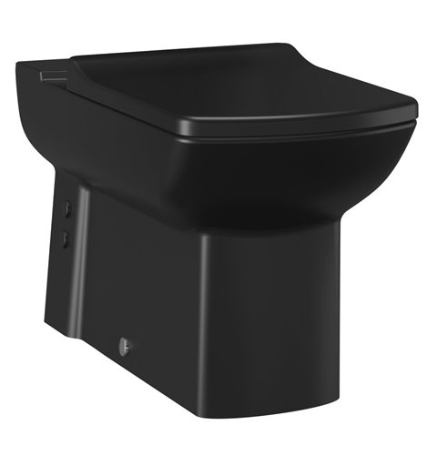 Sapho LARA WC misa pre kombi, spodný / zadný odpad, čierna mat LR36011SM00E