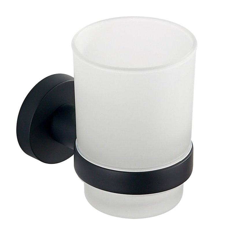 Aqualine SAMBA pohár, mliečne sklo, čierna SB204