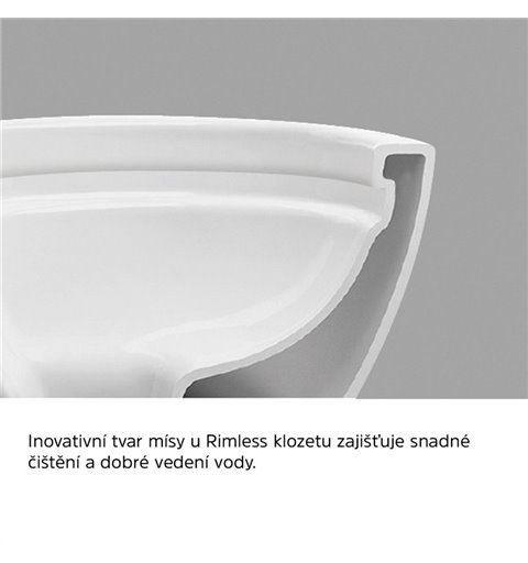 Mereo WC závesné kapotované, RIMLESS, 490x370x360, keramické, vr. sedátka CSS113S VSD82S