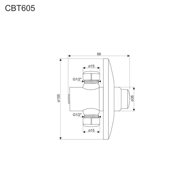 Mereo Sprchový set s ramenom a hlavovou sprchou (CBT605, CB705E, CB485M) CBT605S