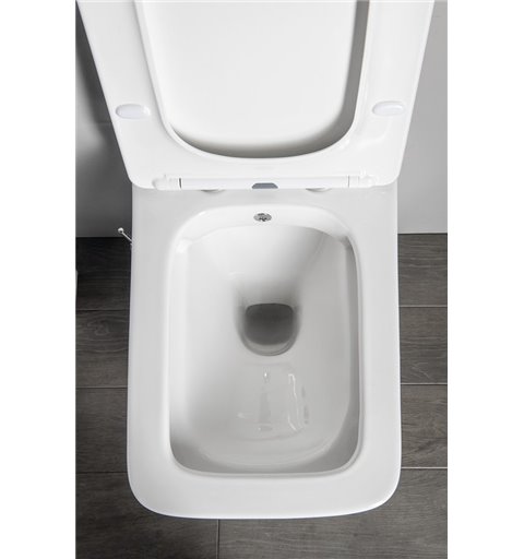 Sapho PORTO závesná WC misa s bidetom, Rimless, 36x52 cm, biela PZ102RX