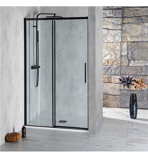 Polysan ALTIS LINE BLACK sprchové dvere  1470-1510mm, výška 2000mm, sklo 8mm AL4212B