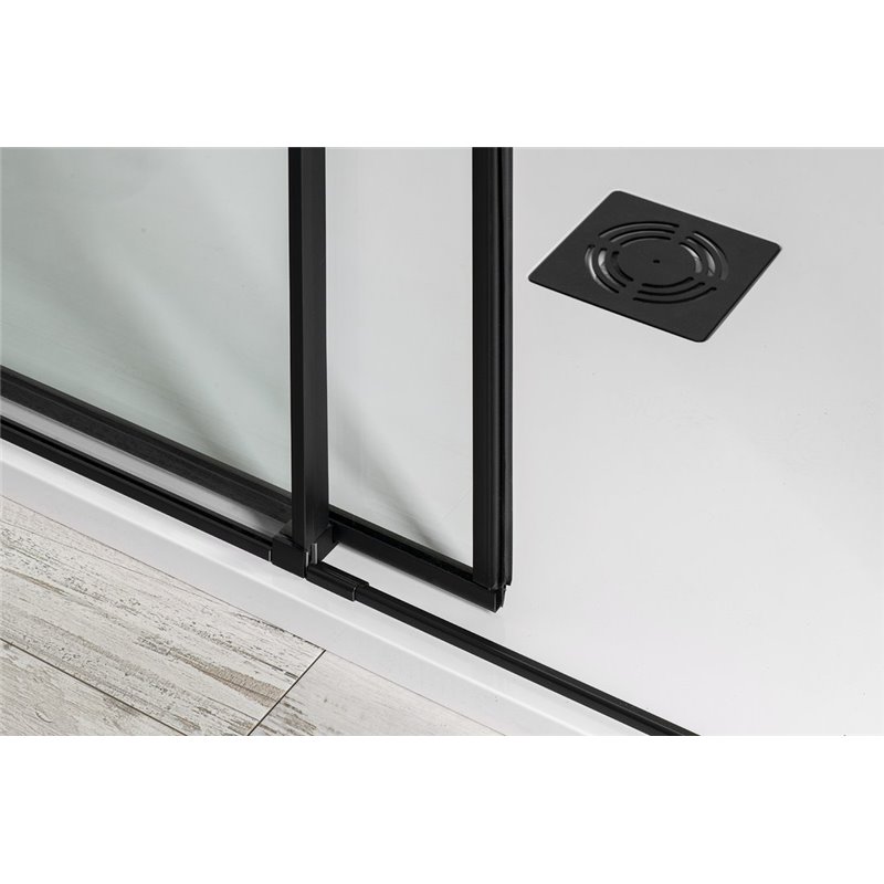 Polysan ALTIS LINE BLACK sprchové dvere  1570-1610mm, výška 2000mm, sklo 8mm AL4312B