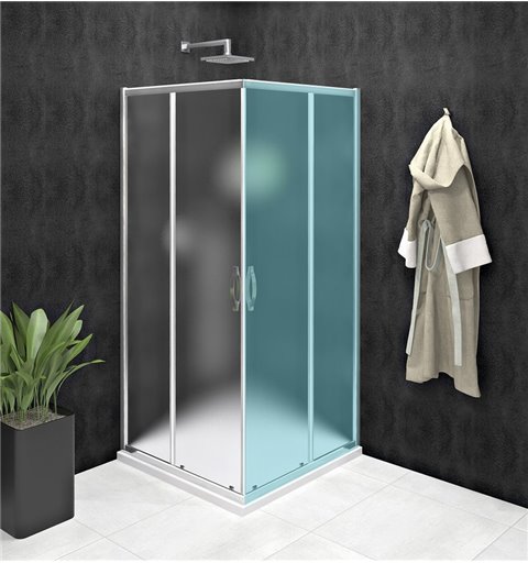 Gelco SIGMA SIMPLY sprchové dvere posuvné pre rohový vstup 1000 mm, sklo BRICK GS2410